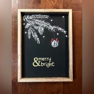 🎄2/$16 Festive Black and Gold Holiday Wall Art